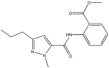 methyl 2-{[(1-methyl-3-propyl-1H-pyrazol-5-yl)carbonyl]amino}benzoate 结构式