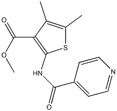 methyl 2-(isonicotinoylamino)-4,5-dimethyl-3-thiophenecarboxylate 结构式