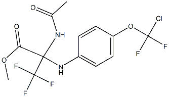 methyl 2-(acetylamino)-2-{4-[chloro(difluoro)methoxy]anilino}-3,3,3-trifluoropropanoate 结构式