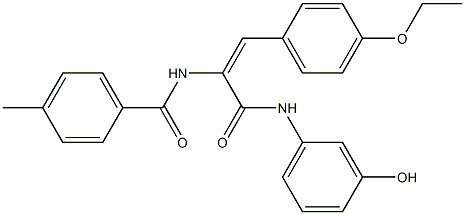 N-{2-(4-ethoxyphenyl)-1-[(3-hydroxyanilino)carbonyl]vinyl}-4-methylbenzamide 结构式