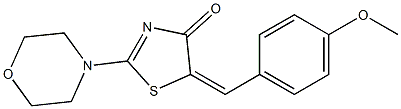 5-(4-methoxybenzylidene)-2-(4-morpholinyl)-1,3-thiazol-4(5H)-one 结构式