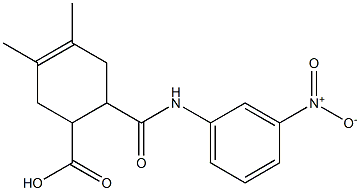 6-({3-nitroanilino}carbonyl)-3,4-dimethyl-3-cyclohexene-1-carboxylic acid 结构式