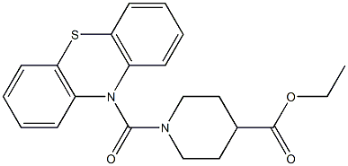 ethyl 1-(10H-phenothiazin-10-ylcarbonyl)-4-piperidinecarboxylate 结构式