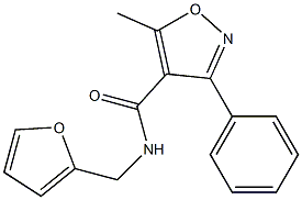 N-(2-furylmethyl)-5-methyl-3-phenyl-4-isoxazolecarboxamide 结构式