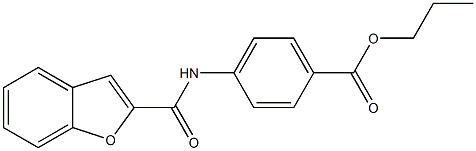 propyl 4-[(1-benzofuran-2-ylcarbonyl)amino]benzoate 结构式