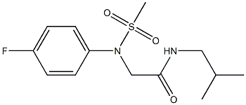 2-[4-fluoro(methylsulfonyl)anilino]-N-isobutylacetamide 结构式