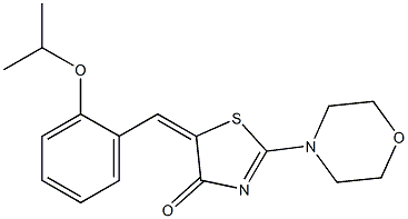 5-(2-isopropoxybenzylidene)-2-(4-morpholinyl)-1,3-thiazol-4(5H)-one 结构式