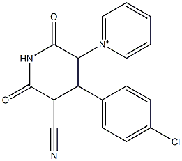 1-[4-(4-chlorophenyl)-5-cyano-2,6-dioxo-3-piperidinyl]pyridinium 结构式