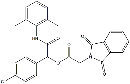 1-(4-chlorophenyl)-2-(2,6-dimethylanilino)-2-oxoethyl (1,3-dioxo-1,3-dihydro-2H-isoindol-2-yl)acetate 结构式