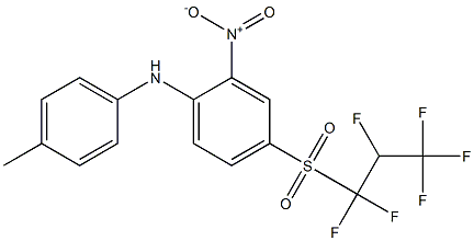 4-[(1,1,2,3,3,3-hexafluoropropyl)sulfonyl]-N-(4-methylphenyl)-2-nitroaniline 结构式