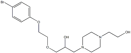 1-[2-(4-bromophenoxy)ethoxy]-3-[4-(2-hydroxyethyl)-1-piperazinyl]-2-propanol 结构式