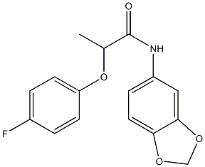 N-(1,3-benzodioxol-5-yl)-2-(4-fluorophenoxy)propanamide 结构式