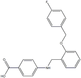 4-({2-[(4-fluorobenzyl)oxy]benzyl}amino)benzoic acid 结构式