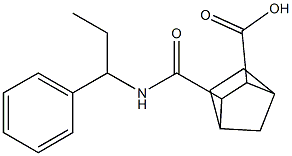 3-{[(1-phenylpropyl)amino]carbonyl}bicyclo[2.2.1]heptane-2-carboxylic acid 结构式