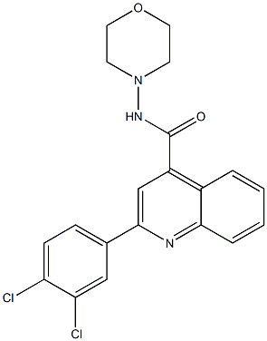 2-(3,4-dichlorophenyl)-N-(4-morpholinyl)-4-quinolinecarboxamide 结构式