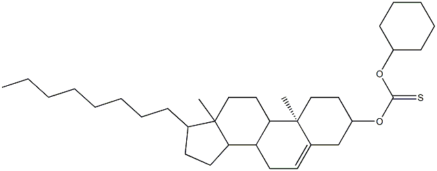 O-cyclohexyl S-(10,13-dimethyl-17-octyl-2,3,4,7,8,9,10,11,12,13,14,15,16,17-tetradecahydro-1H-cyclopenta[a]phenanthren-3-yl) thiocarbonate 结构式