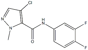 4-chloro-N-(3,4-difluorophenyl)-1-methyl-1H-pyrazole-5-carboxamide 结构式