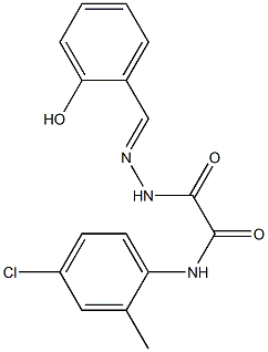 N-(4-chloro-2-methylphenyl)-2-[2-(2-hydroxybenzylidene)hydrazino]-2-oxoacetamide 结构式