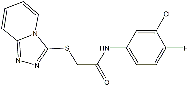 N-(3-chloro-4-fluorophenyl)-2-([1,2,4]triazolo[4,3-a]pyridin-3-ylsulfanyl)acetamide 结构式