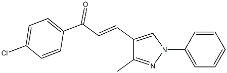 1-(4-chlorophenyl)-3-(3-methyl-1-phenyl-1H-pyrazol-4-yl)-2-propen-1-one 结构式