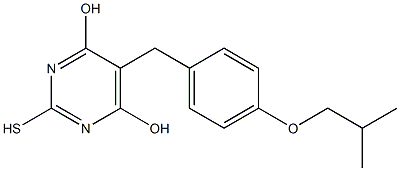 5-(4-isobutoxybenzyl)-2-sulfanylpyrimidine-4,6-diol 结构式
