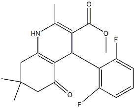 methyl 4-(2,6-difluorophenyl)-2,7,7-trimethyl-5-oxo-1,4,5,6,7,8-hexahydro-3-quinolinecarboxylate 结构式