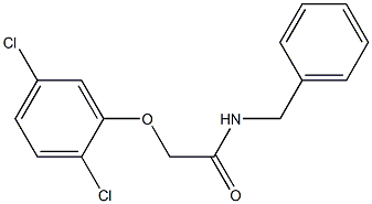 2-[(2,5-dichlorophenyl)oxy]-N-(phenylmethyl)acetamide 结构式