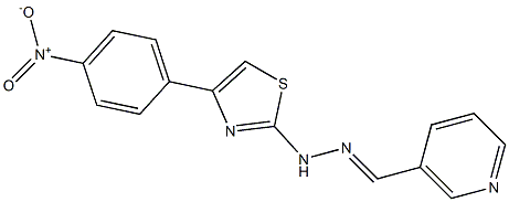 nicotinaldehyde (4-{4-nitrophenyl}-1,3-thiazol-2-yl)hydrazone 结构式