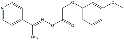 N'-{[2-(3-methoxyphenoxy)acetyl]oxy}-4-pyridinecarboximidamide 结构式