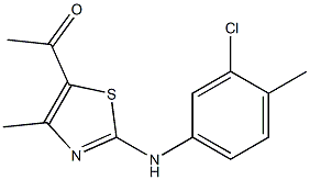 1-[2-(3-chloro-4-methylanilino)-4-methyl-1,3-thiazol-5-yl]ethanone 结构式
