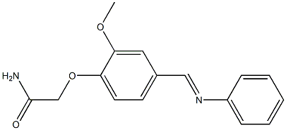 2-{2-methoxy-4-[(phenylimino)methyl]phenoxy}acetamide 结构式