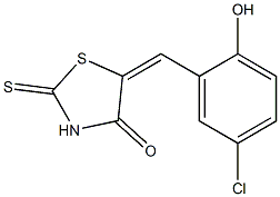 5-(5-chloro-2-hydroxybenzylidene)-2-thioxo-1,3-thiazolidin-4-one 结构式