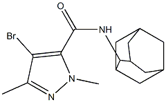 N-(2-adamantyl)-4-bromo-1,3-dimethyl-1H-pyrazole-5-carboxamide 结构式