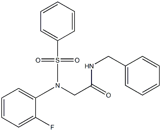 N-benzyl-2-[2-fluoro(phenylsulfonyl)anilino]acetamide 结构式