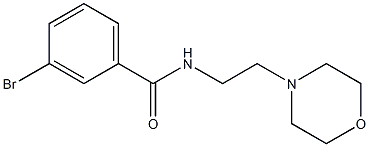 3-bromo-N-[2-(4-morpholinyl)ethyl]benzamide 结构式