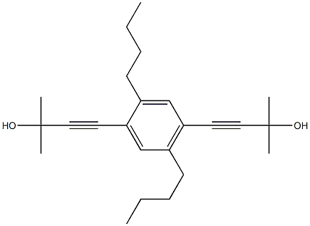 4-[2,5-dibutyl-4-(3-hydroxy-3-methyl-1-butynyl)phenyl]-2-methyl-3-butyn-2-ol 结构式