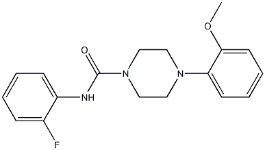 N-(2-fluorophenyl)-4-(2-methoxyphenyl)-1-piperazinecarboxamide 结构式
