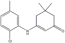 3-(2-chloro-5-methylanilino)-5,5-dimethyl-2-cyclohexen-1-one 结构式