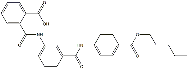 2-{[3-({4-[(pentyloxy)carbonyl]anilino}carbonyl)anilino]carbonyl}benzoic acid 结构式