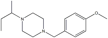 4-[(4-sec-butyl-1-piperazinyl)methyl]phenyl methyl ether 结构式