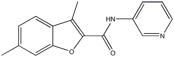 3,6-dimethyl-N-(3-pyridinyl)-1-benzofuran-2-carboxamide 结构式