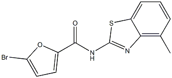 5-bromo-N-(4-methyl-1,3-benzothiazol-2-yl)-2-furamide 结构式