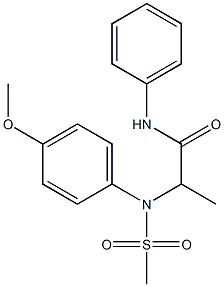 2-[4-methoxy(methylsulfonyl)anilino]-N-phenylpropanamide 结构式