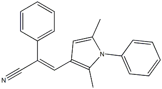 3-(2,5-dimethyl-1-phenyl-1H-pyrrol-3-yl)-2-phenylacrylonitrile 结构式