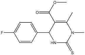 methyl 4-(4-fluorophenyl)-1,6-dimethyl-2-thioxo-1,2,3,4-tetrahydro-5-pyrimidinecarboxylate 结构式