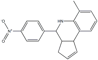 4-{4-nitrophenyl}-6-methyl-3a,4,5,9b-tetrahydro-3H-cyclopenta[c]quinoline 结构式