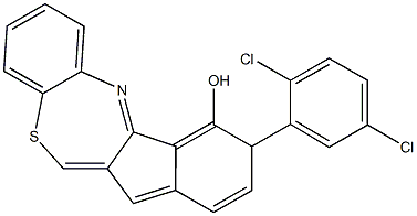 6-(2,5-dichlorophenyl)-6H-indeno[2,1-c][1,5]benzothiazepin-7-ol 结构式