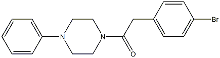 1-[(4-bromophenyl)acetyl]-4-phenylpiperazine 结构式