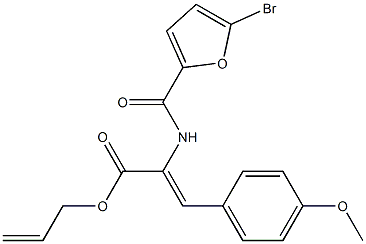 allyl 2-[(5-bromo-2-furoyl)amino]-3-(4-methoxyphenyl)acrylate 结构式
