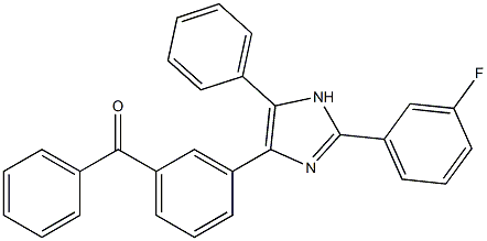 {3-[2-(3-fluorophenyl)-5-phenyl-1H-imidazol-4-yl]phenyl}(phenyl)methanone 结构式